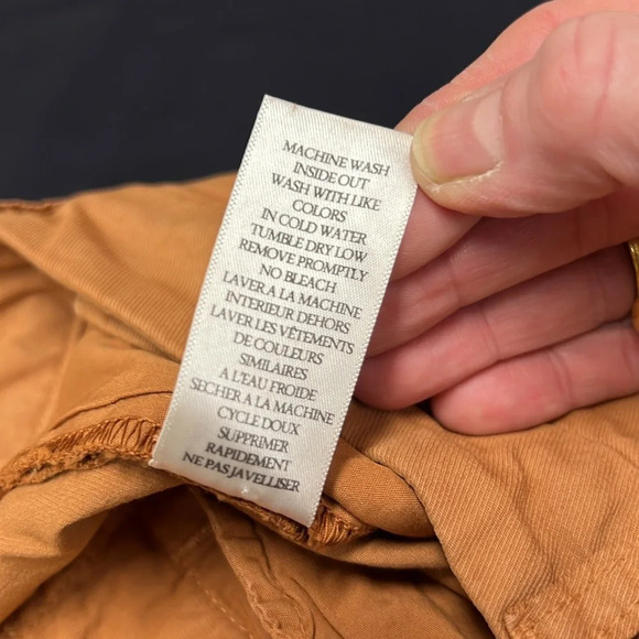 Frank & Eileen Wicklow Italian Chino Trouser in Toffee NWOT Size 0/25 - Picture 8 of 8